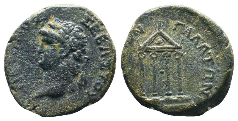 GALATIA. Koinon of Galatia. Nero (54-68). Ae.
Obv: NEPΩNOΣ ΣEBΑΣΤΟΥ.
Laureate ...