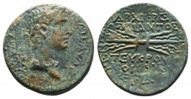 Cilicia, Olba. Tiberius. A.D. 14-37. AE diassarion. Dated year 5 (A.D. 14/5). Aja. son of Teucer, toparch and high-priest, and Diodo-, magistrate. [ΣE...