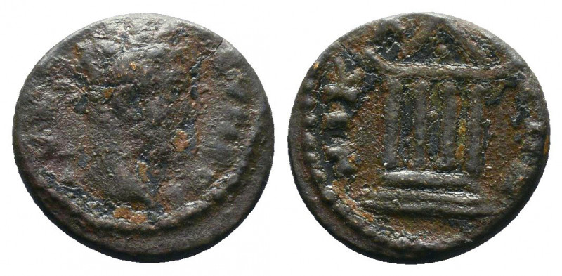 BITHYNIA. Nicaea. Septimius Severus (193-211). Ae.
Obv: CEOYHPOC AYGOCT.
Laure...