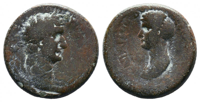 CILICIA, Anazarbus. Domitian, with Domitia. 81-96 AD. Æ .

Weight:8,23 gr
Dia...