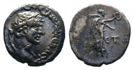CAPPADOCIA, Caesaraea-Eusebia. Hadrian. AD 117-138. AR Hemidrachm. Dated RY 5 (AD 121/2). Laureate, draped, and cuirassed bust right / Nike advancing ...