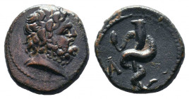 Mysia, Pergamon. Ca. 200-113 B.C. AE.

Weight: 13,16 gr
Diameter:15 mm