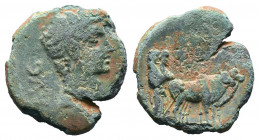 ASIA MINOR, Uncertain. Augustus. 27 BC-AD 14. Æ.

Weight: 3,25 gr
Diameter:19 mm