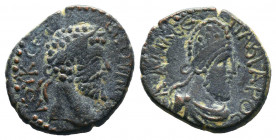 MESOPOTAMIA. Edessa. Septimius Severus, with Abgar VIII, 193-211. AE .

Weight: 4,65 gr
Diameter:18 mm