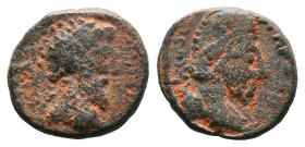 MESOPOTAMIA. Edessa. Septimius Severus, with Abgar VIII, 193-211. AE .

Weight: 2,4 gr
Diameter:13 mm