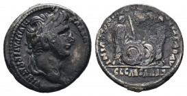 Augustus,27 BC-14 AD.Silver Denarius, Lugdunum mint.Laureate head of Augustus r., CAESAR AVGVSTVS DIVI F PATER PATRIAE.Rv.Gaius and Lucius standing, A...