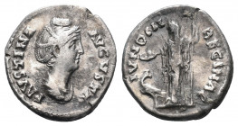 Diva Faustina I. AR Denarius. (138-161 AD).

Weight: 3,1 gr
Diameter:18 mm