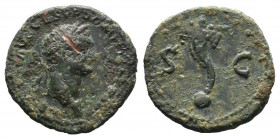 Domitianus as caesar, ca. 77-78 AD, AE quadrans,.

Weight: 3,75 gr
Diameter:19 mm