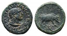 Trajan. A.D. 98-117. Æ quadrans .

Weight:2,64 gr
Diameter:15 mm