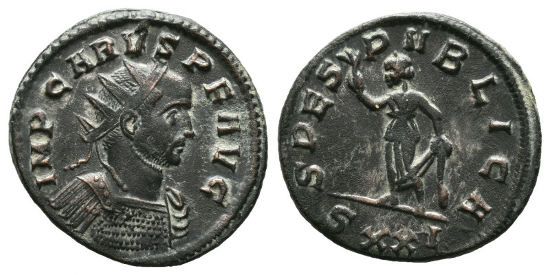 Carus. A.D. 282-283. AE silvered antoninianus.

Weight: 3,76gr
Diameter:21 mm