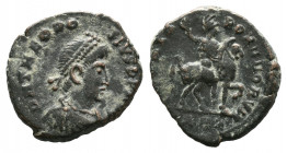Theodosius I. A.D. 379-395. A.

Weight: 2,15 gr
Diameter: 15 mm