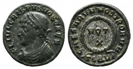 Crispus. Caesar, A.D. 317-326. Æ follis .

Weight: 3,7 gr
Diameter: 18 mm