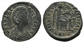 Aelia Flaccilla; Constantinople, 379-383 AD, AE.

Weight: 4,64 gr
Diameter: 21 mm