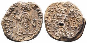 Byzantine Lead Seals, 7th - 13th Centuries.

Weight:18,80 gr
Diameter:27 mm