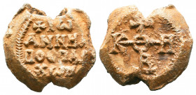 Byzantine Lead Seals, 7th - 13th Centuries.

Weight:15,16 gr
Diameter:24 mm
