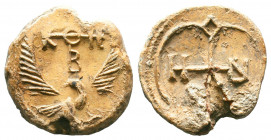 Byzantine Lead Seals, 7th - 13th Centuries.

Weight:9,91 gr
Diameter:22 mm