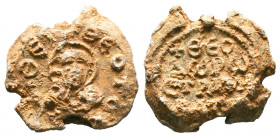 Byzantine Lead Seals, 7th - 13th Centuries.

Weight:10,71 gr
Diameter:22 mm
