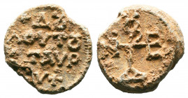 Byzantine Lead Seals, 7th - 13th Centuries.

Weight:7,76 gr
Diameter:17 mm