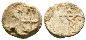 Byzantine Lead Seals, 7th - 13th Centuries.

Weight: 12,39 gr
Diameter:20 mm