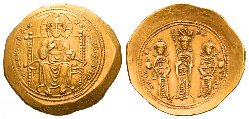 Eudocia, with Michael VII and Constantius. 1067. AV Histamenon Nomisma. Constant...