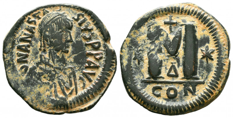 Anastasius I. 491-518. AE follis .

Weight: 17,53 gr
Diameter:33 mm