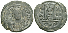 Justinian I (A.D. 527-565), AE Follis,.

Weight: 22,18 gr
Diameter: 43 mm