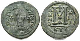 Justinian I (A.D. 527-565), AE Follis,.

Weight: 22,18 gr
Diameter:39 mm