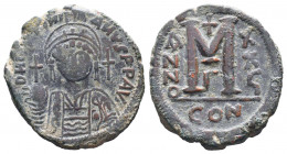 Justinian I (A.D. 527-565), AE Follis,.

Weight: 18,12 gr
Diameter: 32 mm