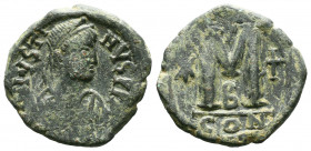 Justinian I (A.D. 527-565), AE Follis,.

Weight: 17,32 gr
Diameter: 29 mm