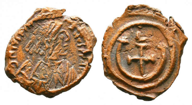 Justinian I (A.D. 527-565), AE Nummi,.

Weight:2,35 gr
Diameter: 16 mm