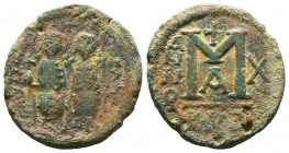 Justin II , with Sophia (565-578 AD). AE Follis.

Weight: 11,86 gr
Diameter:28 mm