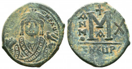 Mauricius Tiberius (582-602 AD). AE Follis.

Weight:10,97 gr
Diameter: 26 mm
