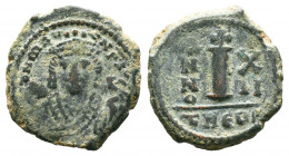 Mauricius Tiberius (582-602 AD). AE Half Follis.

Weight: 3,75 gr
Diameter:19 mm