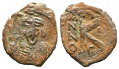 Justinian II. First reign, 685-695. Æ Half Follis.

Weight: 4,25 gr
Diameter: 20 mm