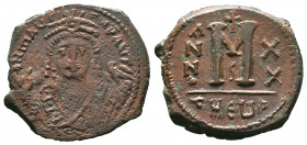 Mauricius Tiberius (582-602 AD). AE Follis.

Weight:10,16 gr
Diameter:26 mm