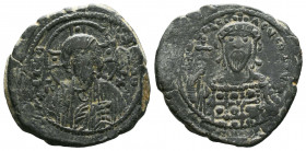 BYZANTINE EMPIRE. Michael VII Æ Follis. AD 1071-1078..

Weight: 10,37gr
Diameter:28 mm