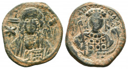 BYZANTINE EMPIRE. Michael VII Æ Follis. AD 1071-1078..

Weight: 6,47 gr
Diameter:24 mm