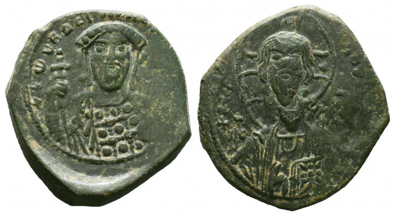 BYZANTINE EMPIRE. Michael VII Æ Follis. AD 1071-1078..

Weight:9,7 gr
Diamete...