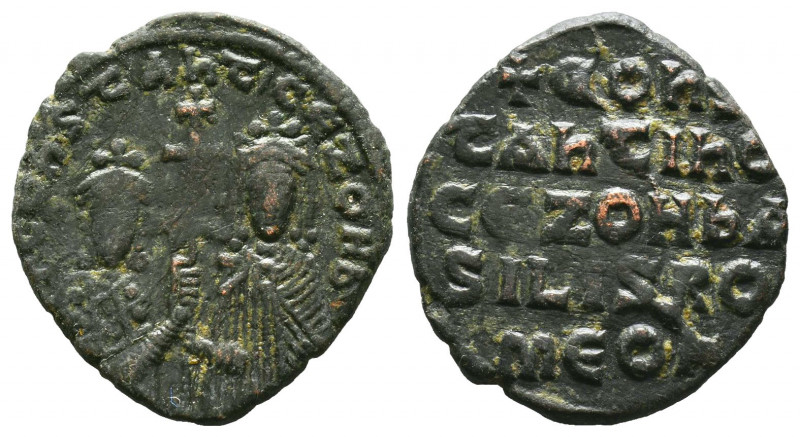 Constantine VII and Romanus, AE Follis. Constantinople mint. CONST (or CONST T) ...