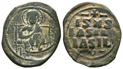 BYZANTINE EMPIRE. 9th - 11th Century. AE Anonymous Follis.
Facing bust of Christ / Legend..

Weight: 6.8 gr
Diameter: 24mm