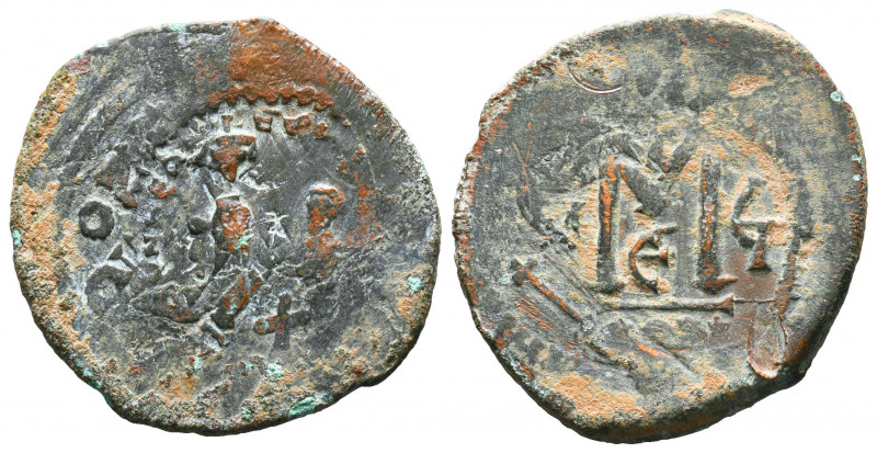 Heraclius and Heraclius Constantine. AE Follis. 610-641 AD. .

Weight: gr
Dia...