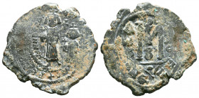 Heraclius and Heraclius Constantine. AE Follis. 610-641 AD. .

Weight: gr
Diameter: mm