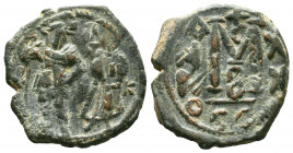 Heraclius and Heraclius Constantine. AE Follis. 610-641 AD. .

Weight: gr
Diameter: mm