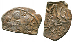 Constans II, with Constantine IV, Heraclius, and Tiberius. 641-668. Æ Follis .

Weight: gr
Diameter: mm