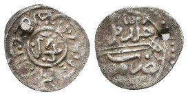 Ottoman Silver Akce , Ar.

Weight: 0.3 gr
Diameter: 13 mm