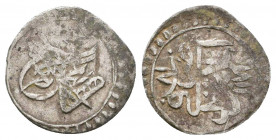 Ottoman Silver Akce , Ar.

Weight: 0.4 gr
Diameter: 14 mm