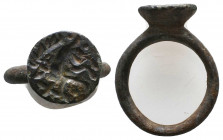 Roman Silver Seal Ring , Circa 1st - 2nd Century AD.

Weight: 9.0 gr
Diameter: 31 mm
