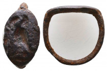 Roman Bronze Seal Ring with an eagle on bezel , Circa 1st - 2nd Century AD.

Weight: 4.4 gr
Diameter: 24 mm