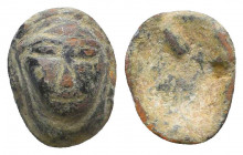 Western Cultures Bronze Head. 3rd millennium BC. 

Weight: 4.9 gr
Diameter: 21 mm