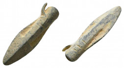 Ancient Bronze Arrow Heads. Ae

Weight: 4.4 gr
Diameter: 34 mm